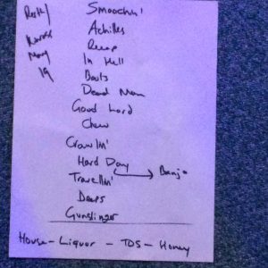 Set List Fro The Dead South At Kinross